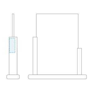 Black slate table poster